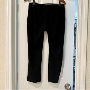Eileen Fisher stretch crepe cropped black pull-on pants
